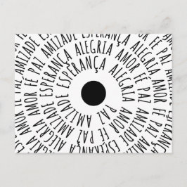 Desejos de Natal - Amor Fé Esperança Briefkaart