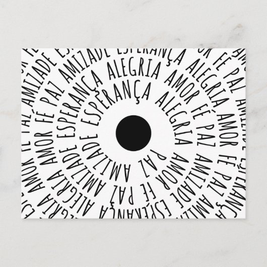 Desejos de Natal - Amor Fé Esperança Briefkaart (Voorkant)