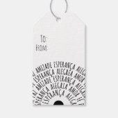 Desejos de Natal - Amor Fé Esperança Cadeaulabel (Voorkant)