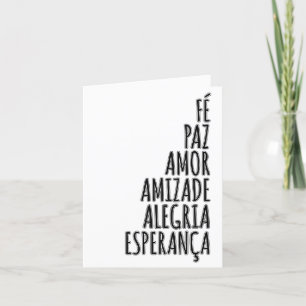 Desejos de Natal - Amor Fé Esperança Feestdagen Kaart
