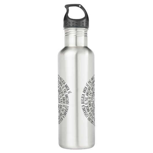 Desejos de Natal - Amor Fé Esperança Waterfles (Achterkant)