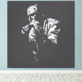 Desenho Charles Bukowski Canvas Afdruk (Insitu (Houten vloer))