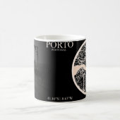 Desenho com linhas do mapa da cidade do Porto Koffiemok (Center)