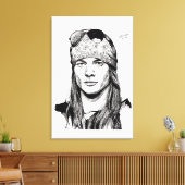 Desenho do Axl Rose Canvas Afdruk (Insitu (Woonkamer))