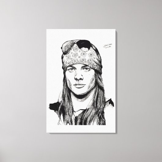 Desenho do Axl Rose Canvas Afdruk (Voorkant)