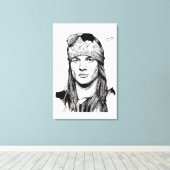 Desenho do Axl Rose Canvas Afdruk (Insitu (Houten vloer))