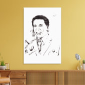 Desenho do Silvio Santos Canvas Afdruk (Insitu (Woonkamer))
