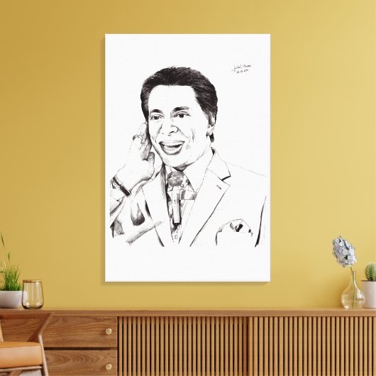 Desenho do Silvio Santos Canvas Afdruk (Insitu (Woonkamer))