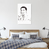 Desenho do Silvio Santos Canvas Afdruk (Insitu (Slaapkamer))
