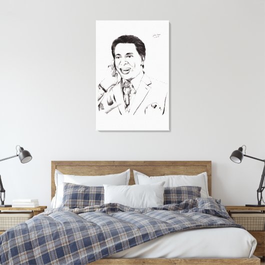 Desenho do Silvio Santos Canvas Afdruk (Insitu (Slaapkamer))