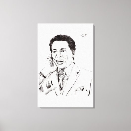 Desenho do Silvio Santos Canvas Afdruk (Voorkant)
