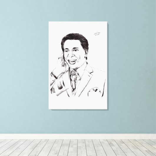 Desenho do Silvio Santos Canvas Afdruk (Insitu (Houten vloer))