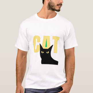 Desenho gato t-shirt