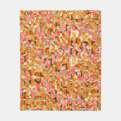 Desenho no estilo tijolos com tom de brilho fleece deken (Voorkant)