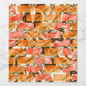 Desenho no estilo tijolos com tom de brilho wijn etiket (Enkel label)