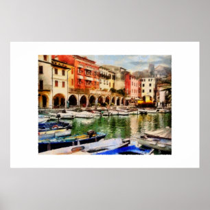 Desenzano - oude haven poster
