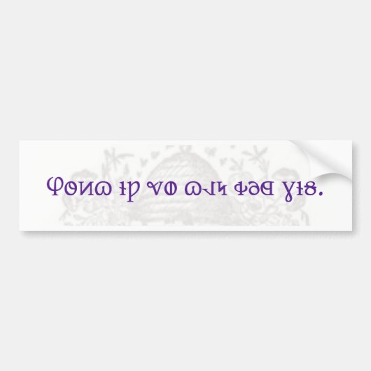 Deseret Alfabet bumpersticker (Voorkant)
