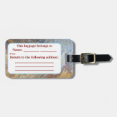 Desert Acrylic Pour Inspired Bagagelabel (Voorkant horizontaal)