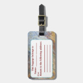 Desert Acrylic Pour Inspired Bagagelabel (Voorkant verticaal)