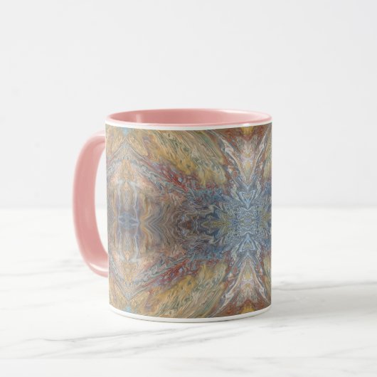 Desert Acrylic Pour Mok (Voorkant links)