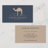 Desert Animal Logo Navy Camel Visitekaartje (Voorkant / Achterkant)