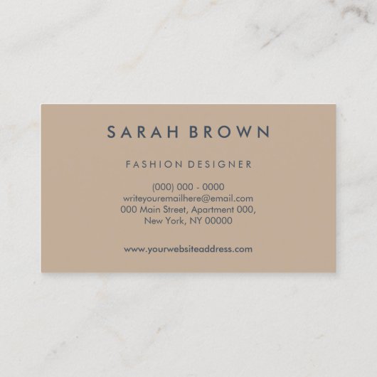 Desert Animal Logo Navy Camel Visitekaartje (Achterkant)