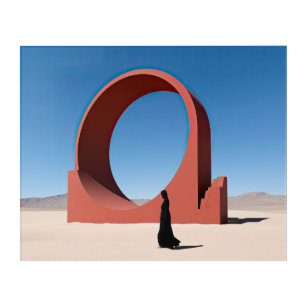 Desert Arcana: Crimson Gateway Acryl Muurkunst