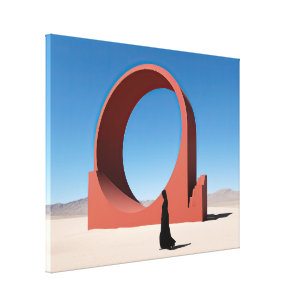 Desert Arcana: Crimson Gateway Canvas Afdruk