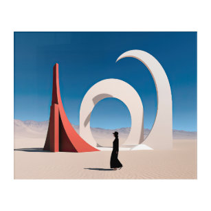 Desert Arcana: Echo's van oneindigheid Acryl Muurkunst