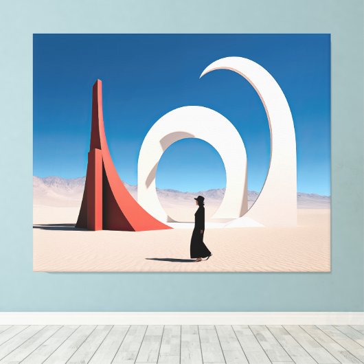 Desert Arcana: Echo's van oneindigheid Canvas Afdruk (Insitu (Houten vloer))