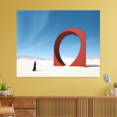 Desert Arcana: Eenzaamheid van de Sentinel Canvas Afdruk (Insitu (Woonkamer))