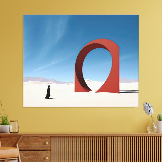 Desert Arcana: Eenzaamheid van de Sentinel Canvas Afdruk (Insitu (Woonkamer))