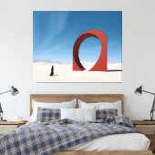 Desert Arcana: Eenzaamheid van de Sentinel Canvas Afdruk (Insitu (Slaapkamer))