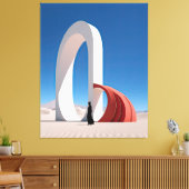 Desert Arcana: Spitsen van Reflectie Canvas Afdruk (Insitu (Woonkamer))