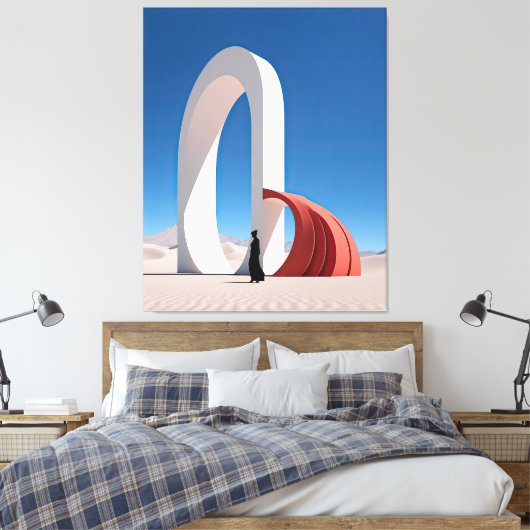 Desert Arcana: Spitsen van Reflectie Canvas Afdruk (Insitu (Slaapkamer))