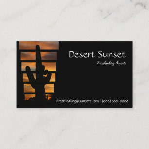Desert Arizona Sunset Visitekaartje