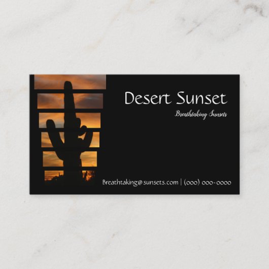 Desert Arizona Sunset Visitekaartje (Voorkant)