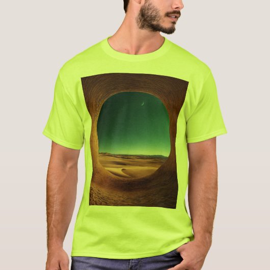 Desert Art Printed T-Shirt – De essentie van de na (Voorkant)