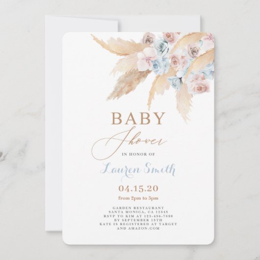 Desert Baby shower Boy Invitation Kaart (Voorkant)