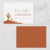 Desert Baby shower Diaper Raffle Card Informatiekaartje (Voorkant / Achterkant)