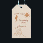 Desert Bachelorette gunsttag Cadeaulabel<br><div class="desc">Bachelorette weekend gepersonaliseerde gunsttags met jouw naam,  met woestijnelementen. Gemakkelijk om voor om het even welk partij te veranderen.</div>