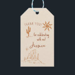 Desert Bachelorette gunsttag Cadeaulabel<br><div class="desc">Bachelorette weekend gepersonaliseerde gunsttags met jouw naam,  met woestijnelementen. Gemakkelijk om voor om het even welk partij te veranderen.</div>