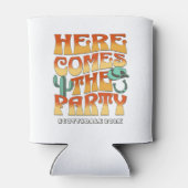 Desert Bachelorette Party Western Cowboy Groovy Blikjeskoeler (Achterkant)