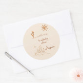 Desert Bachelorette voorkeurslabel Ronde Sticker (Envelop)