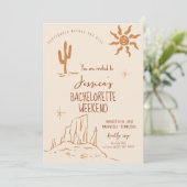 Desert Bachelorette weekend Uitnodigingsroute Kaart (Staand voorkant)