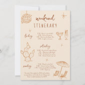 Desert Bachelorette weekend Uitnodigingsroute Kaart (Achterkant)