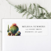 Desert Barrel Cactus Return Address Label