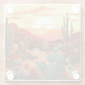 Desert Beauty #1 Poster Glazen Onderzetter (Achterkant)