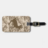 Desert Beige Digital Camouflage Deer Camo Pattern Bagagelabel (Voorkant horizontaal)