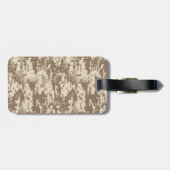 Desert Beige Digital Camouflage Deer Camo Pattern Bagagelabel (Achterkant horizontaal)